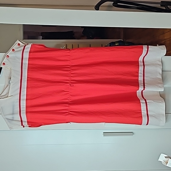 Vintage Retro Red and White Polka-dot Dress Sz 20 - Picture 2 of 6